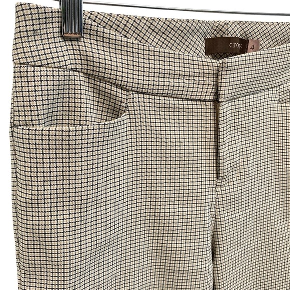 Crosby Mid Rise Plaid Ankle Length Skinny Leg Trouser Pants - Picture 5 of 12